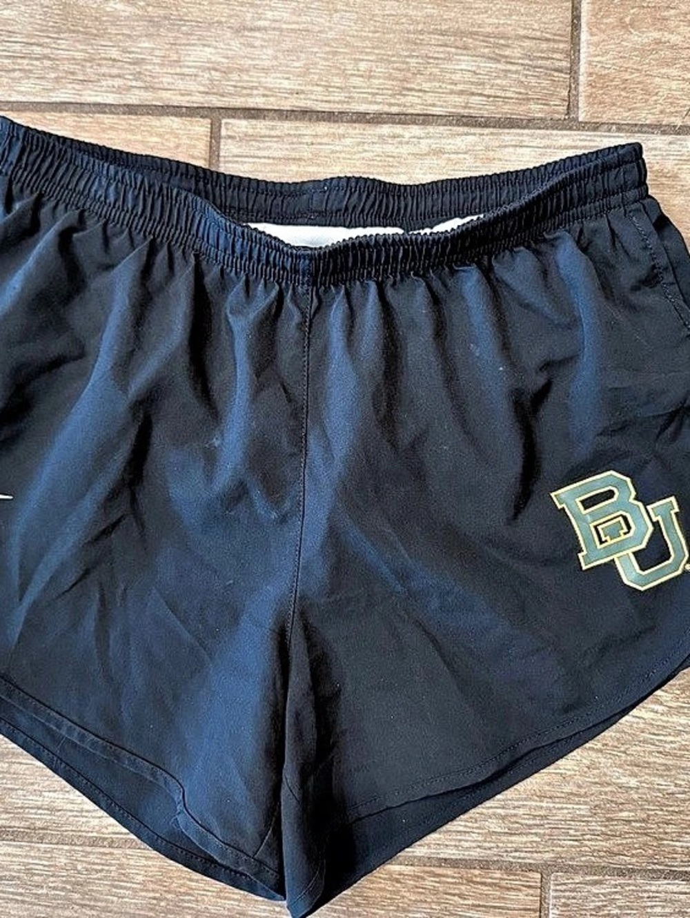 Nike Baylor University Bears Dri-FIT Tempo Running Shorts Black Small